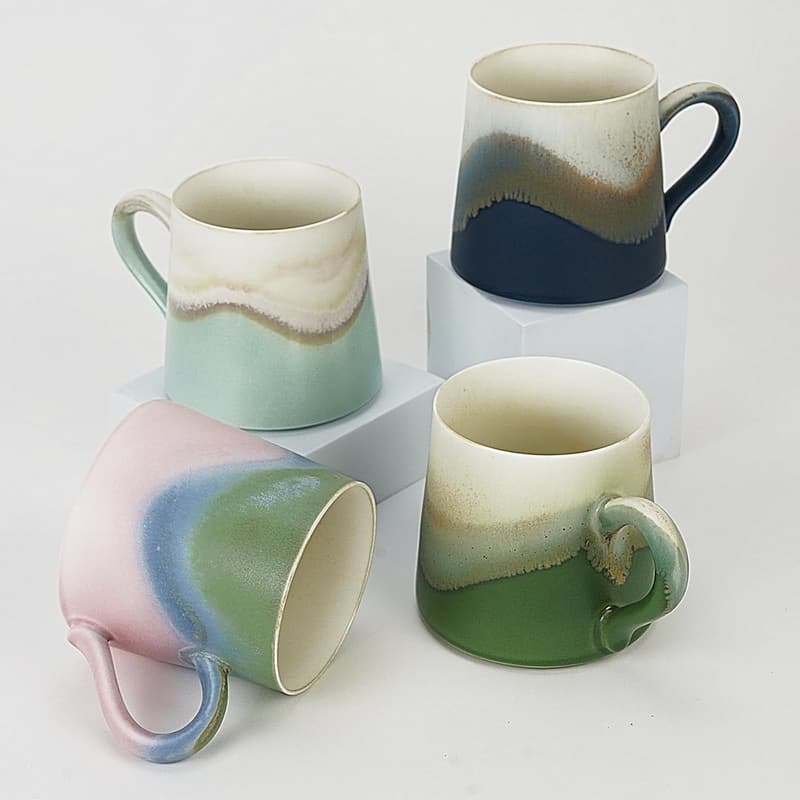 Ocean Blue 11oz Handmade Ceramic Coffee Mug - Birthday Gift for All