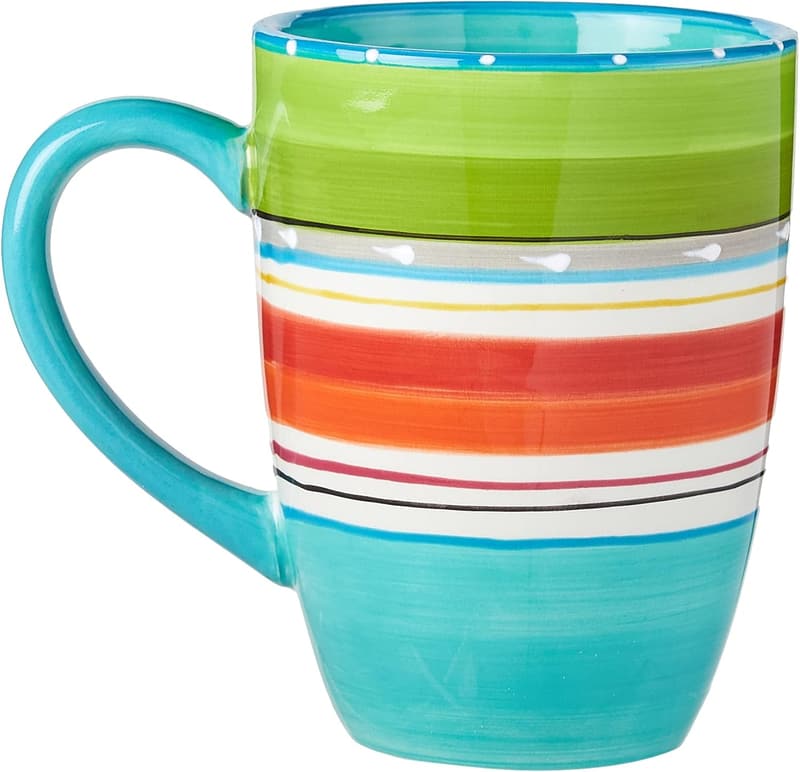 Colorful Ceramic Mugs Set of 4 - 20 oz Fiesta Drinkware