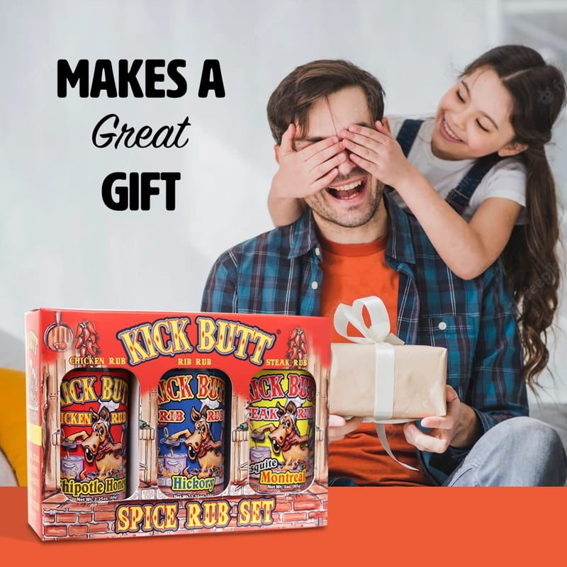Gourmet Spice Rub Gift Set for Grilling (7 oz)