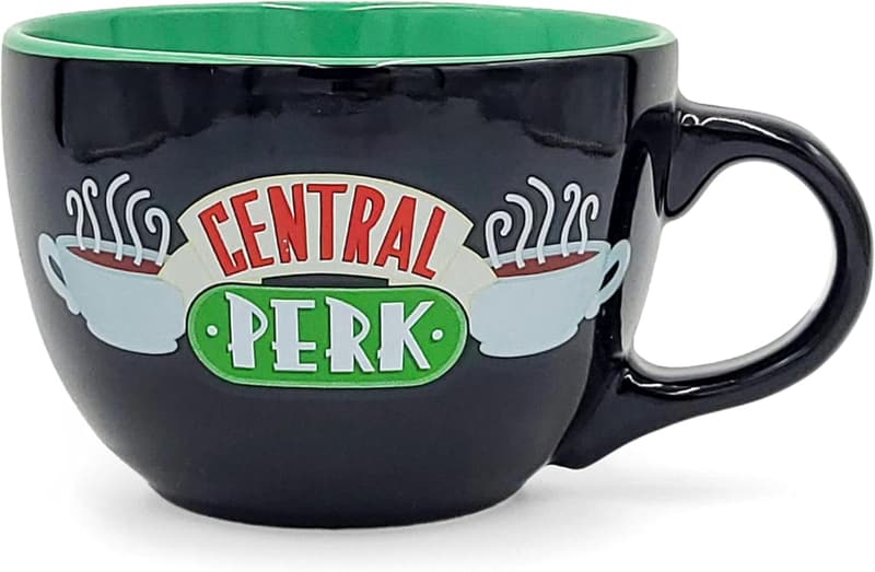Oversized Central Perk Black Ceramic Mug - 24 Oz
