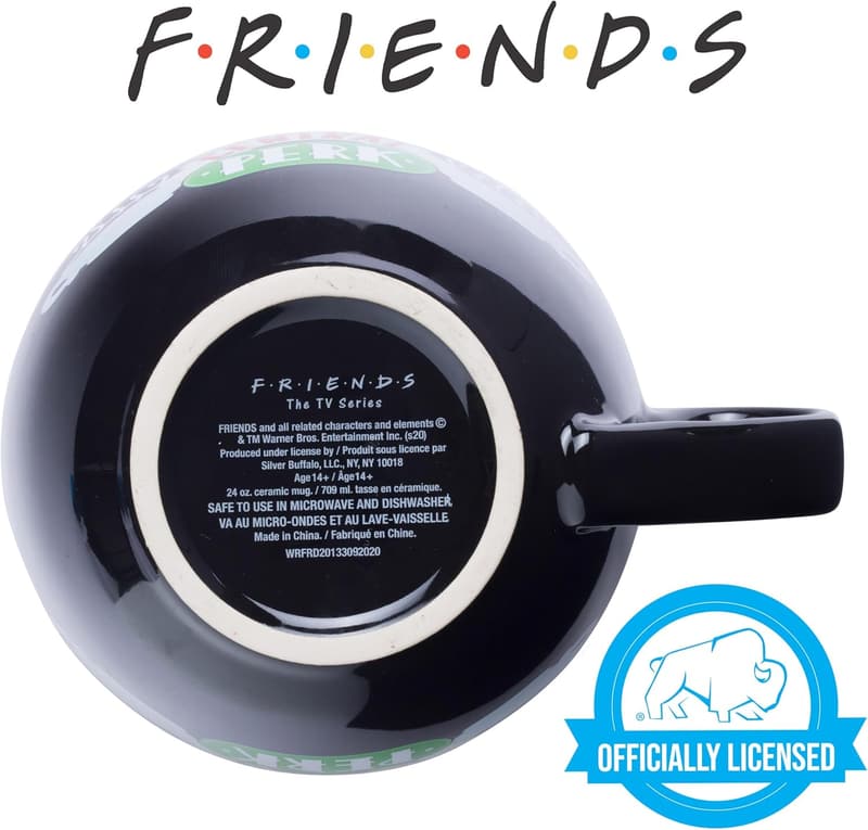 Oversized Central Perk Black Ceramic Mug - 24 Oz