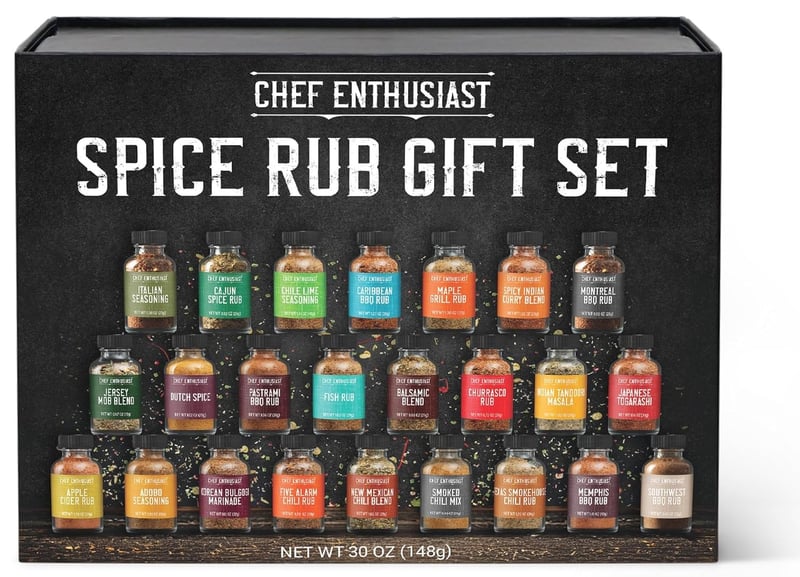 Gourmet Seasoning Gift Set for Father's Day - 24 Unique Samplers