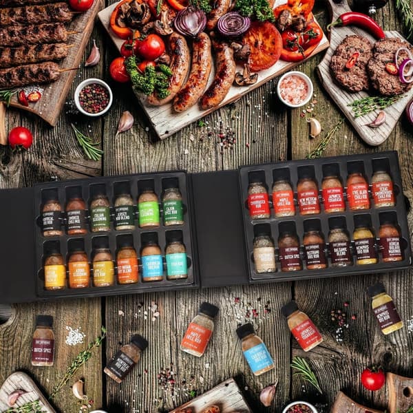 Gourmet Seasoning Gift Set for Father's Day - 24 Unique Samplers