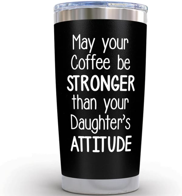 Father's Day 20 oz Black Tumbler - From Daughter