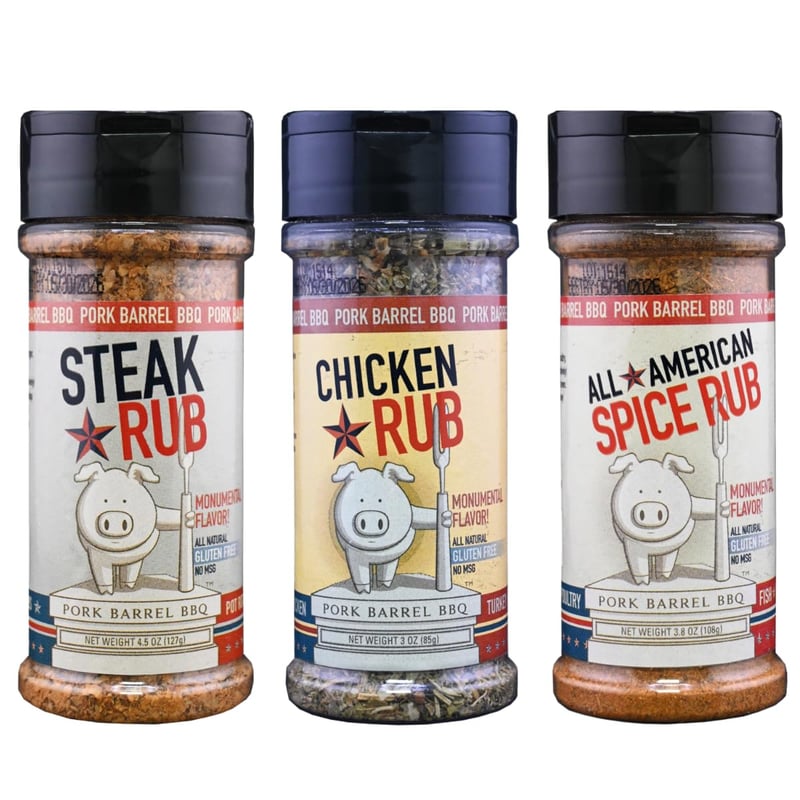 Father's Day BBQ Seasoning Rub Variety Pack - Gluten-Free, No MSG