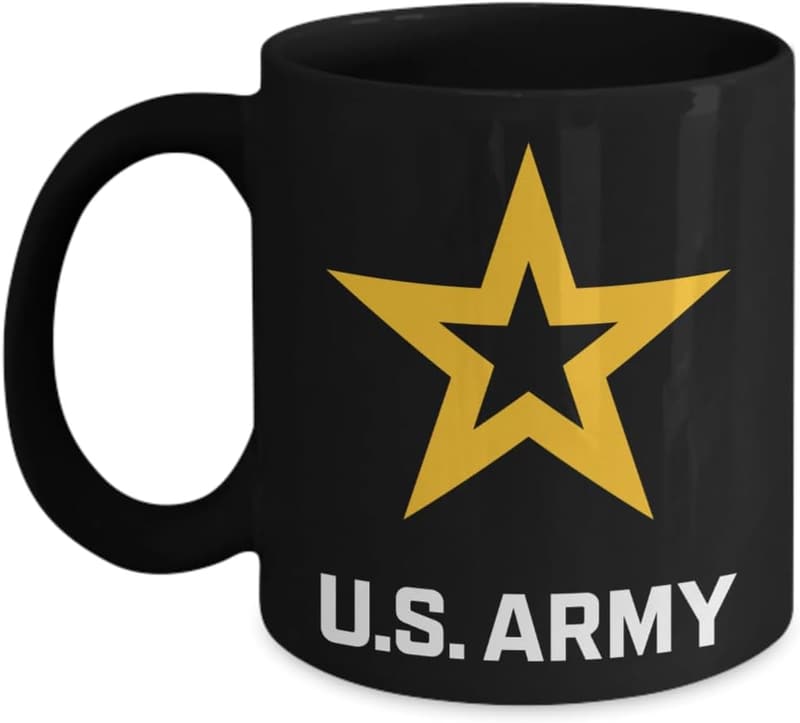 Gold Star U.S. Army Coffee Mug - Black, 11oz