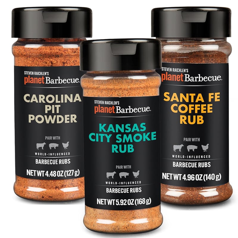 Gourmet BBQ Rubs & Spices Gift Set - Grilling Seasonings for Men