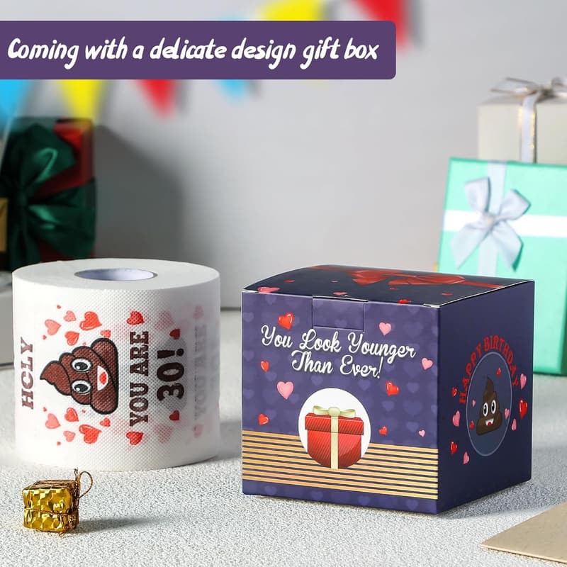 30th Birthday Prank Toilet Paper - Funny Gag Gift for Adults