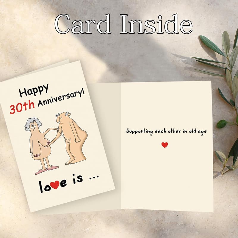 30th Anniversary Card - Funny Gift for Couples