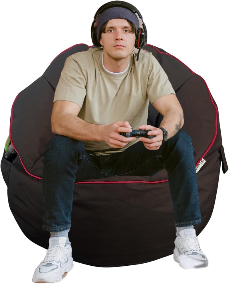 Gaming Bean Bag Chair Cover - Durable Waterproof for Teens & Adults