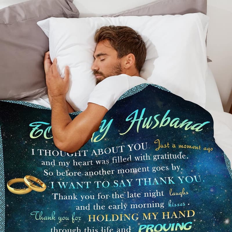 Ultra-Soft Micro Fleece Blanket for Husband's Birthday