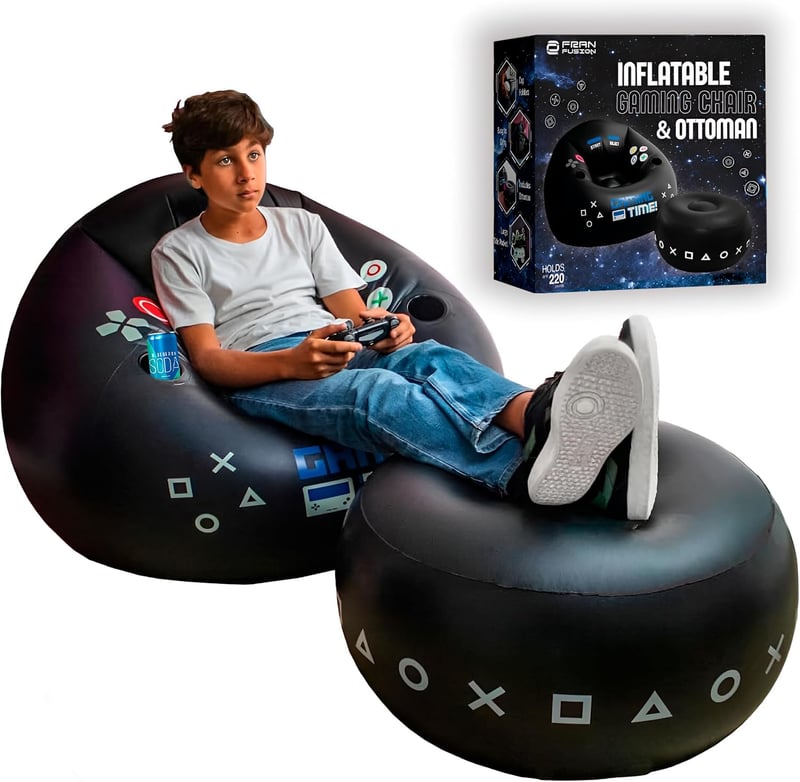 Inflatable Gaming Chair for Kids & Teens with Cup Holders