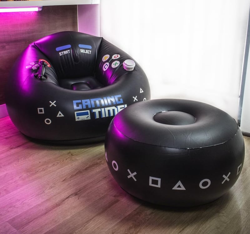 Inflatable Gaming Chair for Kids & Teens with Cup Holders