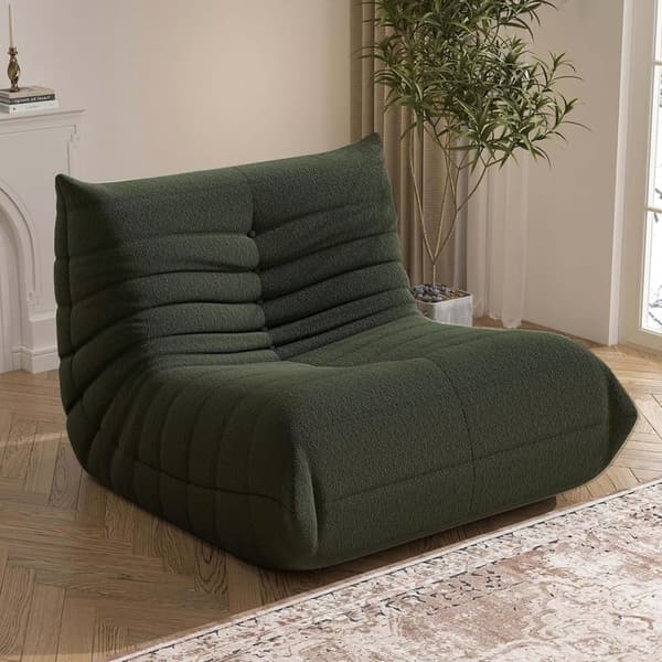 Large Green Bean Bag Chair for Adults and Teens with Memory Foam