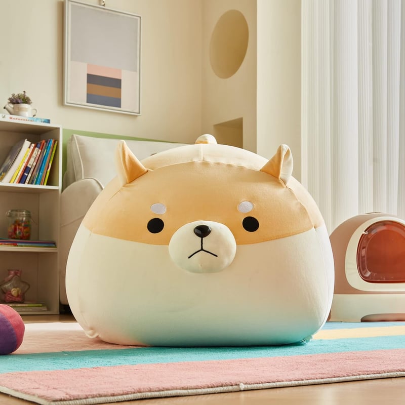 XX-Large Yellow Shiba Inu Stuffed Animal Storage Cover for Kids
