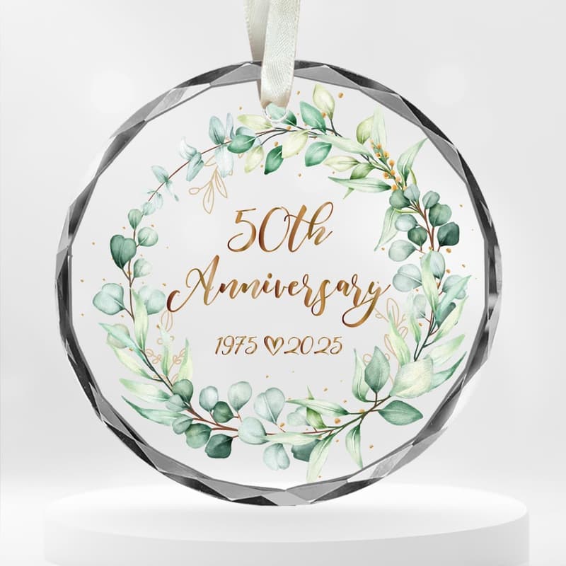50th Anniversary Crystal Glass Gifts for Couples