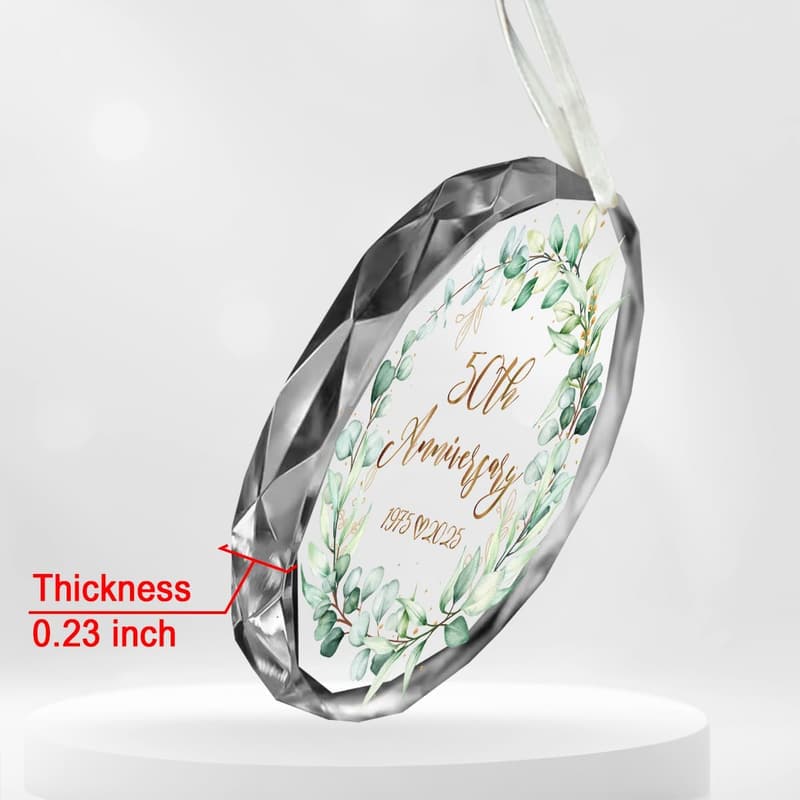 50th Anniversary Crystal Glass Gifts for Couples