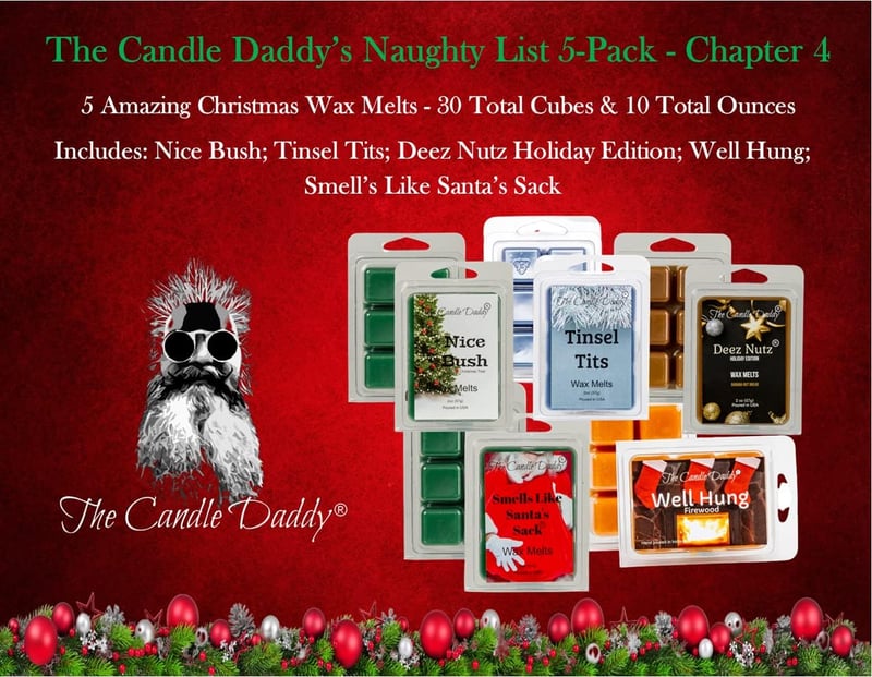 Christmas Wax Melt Gift Set - 5 Pack of 30 Cubes