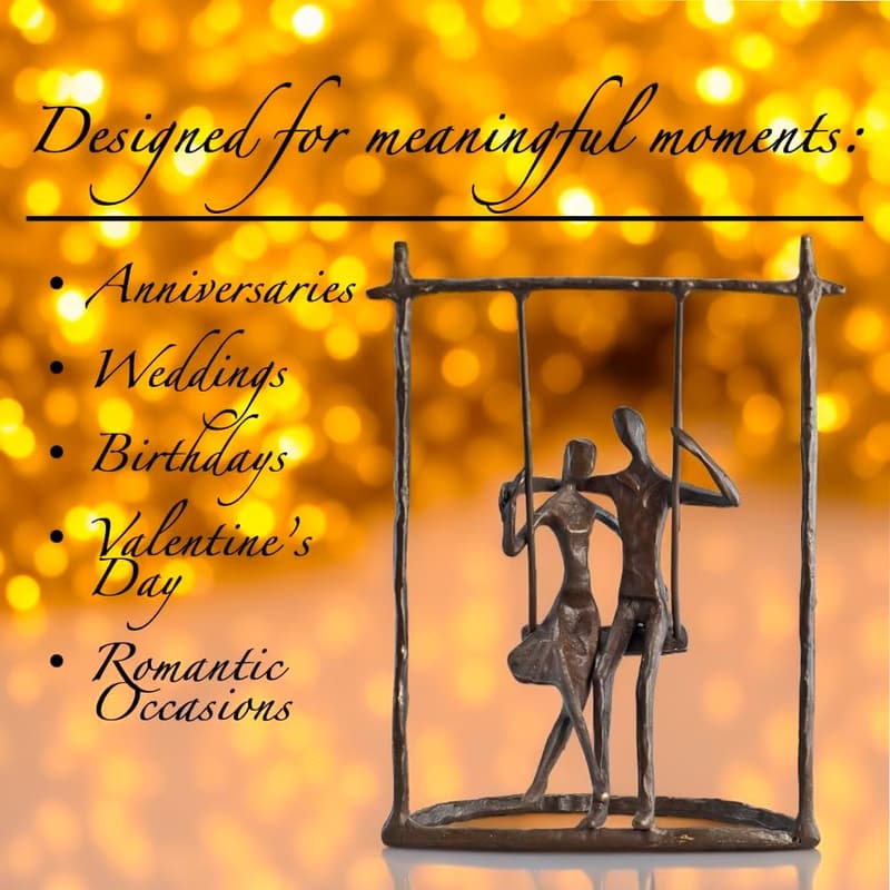 Antique Bronze Couple Statue - Romantic Wedding Anniversary Gift