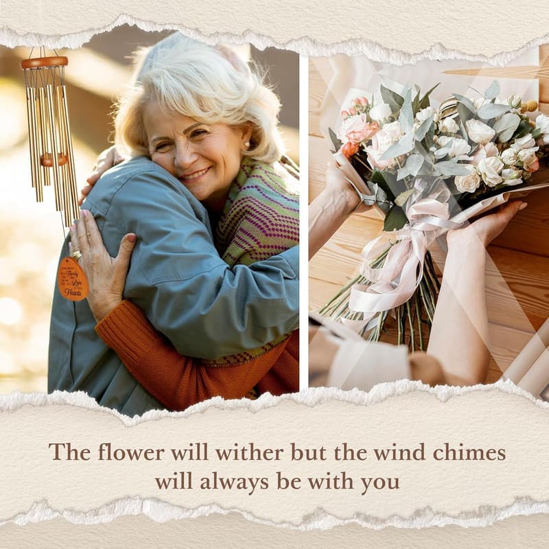 50th Anniversary Wind Chime, Romantic Keepsake for Couples
