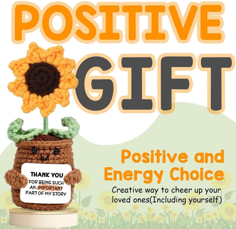 Funny Sunflower Crochet Gift for Dad - Father's Day & Graduation