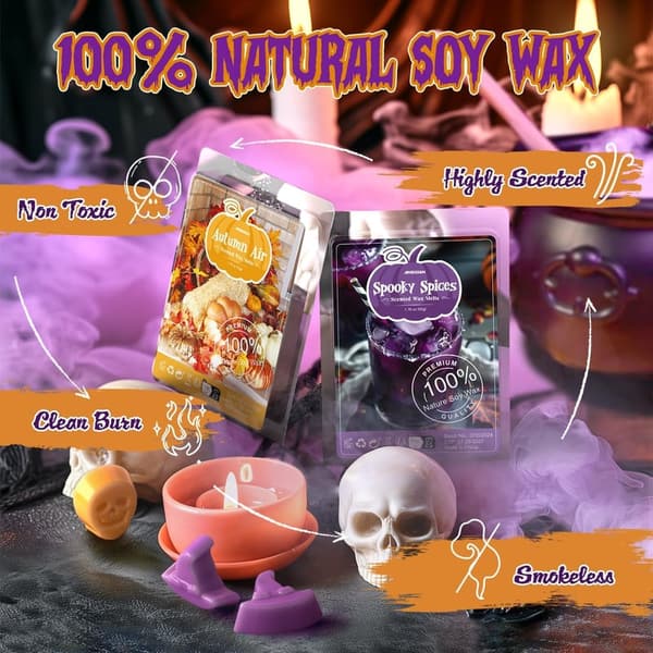 Halloween Soy Wax Melts Gift Set - Spooky Scented Cubes