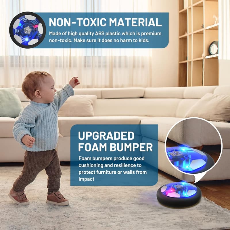 Rechargeable Hover Soccer Ball with LED Light for Kids Age 3-12