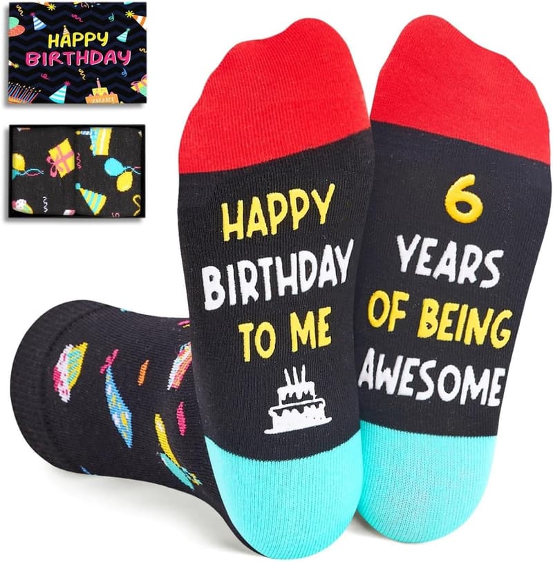 Kids' Birthday Gift: Black Socks for Ages 3-12