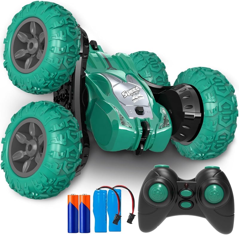 High-Speed 360° Stunt RC Car for Kids (Green)