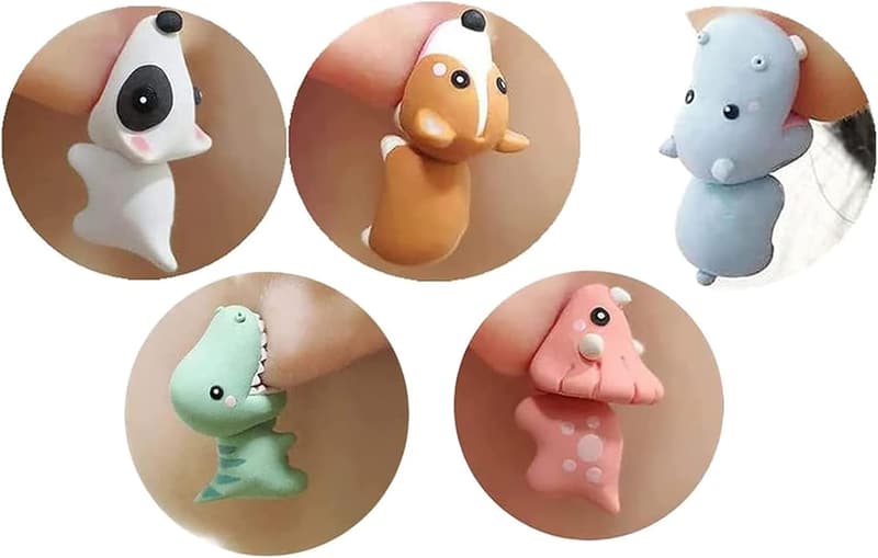 Cute Animal Ear Studs - 3D Polymer Clay for Girls