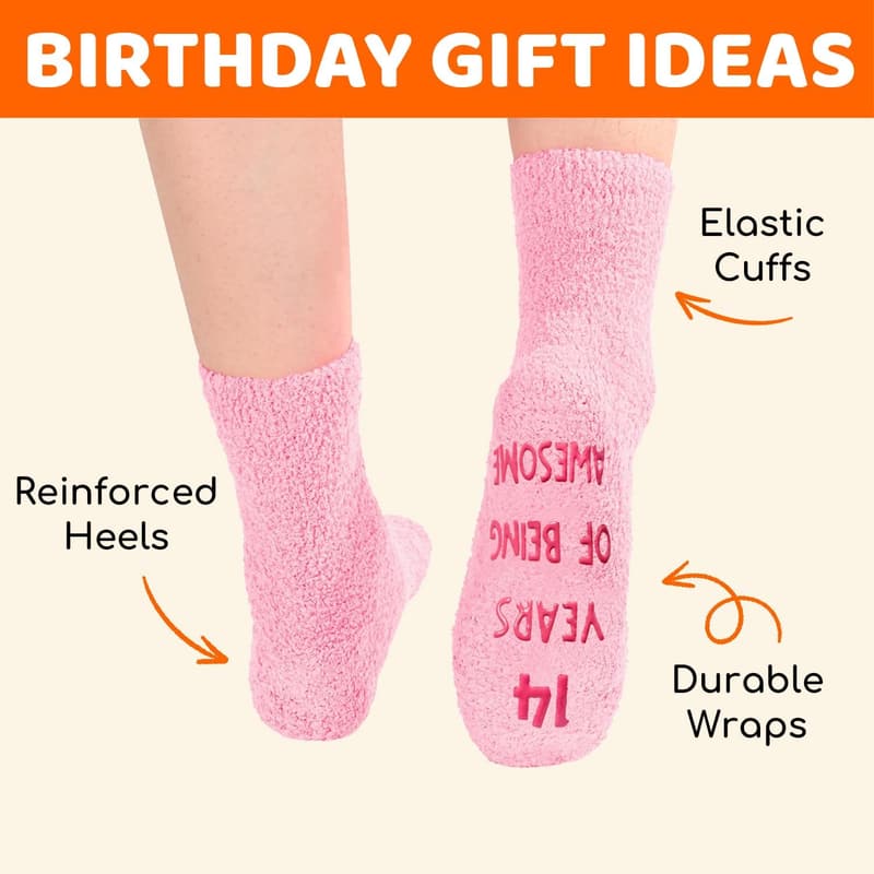 14th Birthday Socks for Teen Girls and Boys