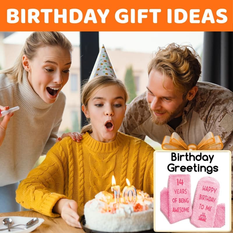 14th Birthday Socks for Teen Girls and Boys