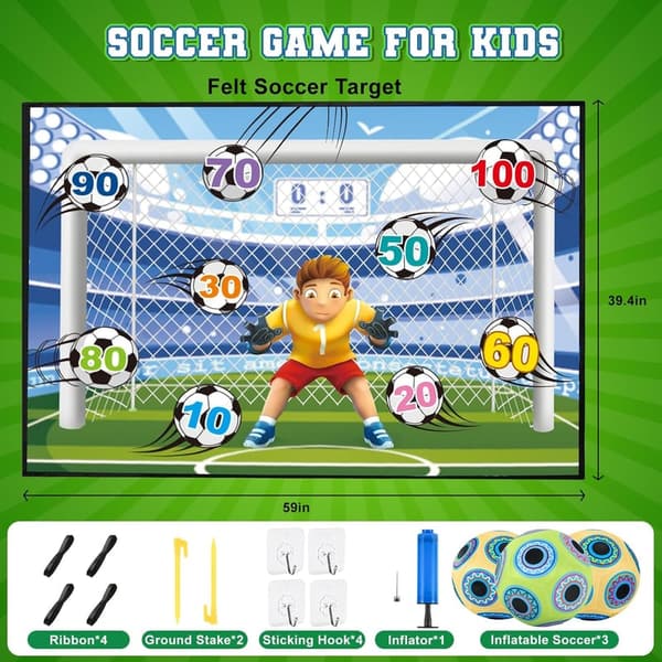 Kids' Inflatable Soccer Game Set with Target - Birthday Gift