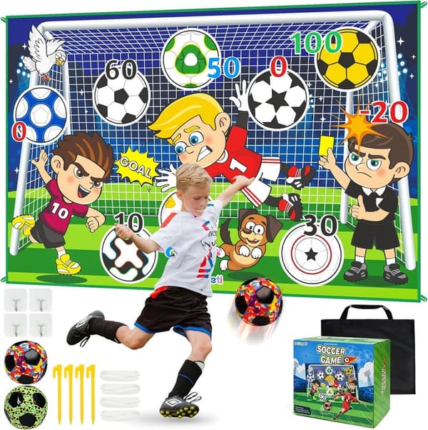 Kids Soccer Goal Game Set - Indoor/Outdoor Mini Toy for Ages 3-10
