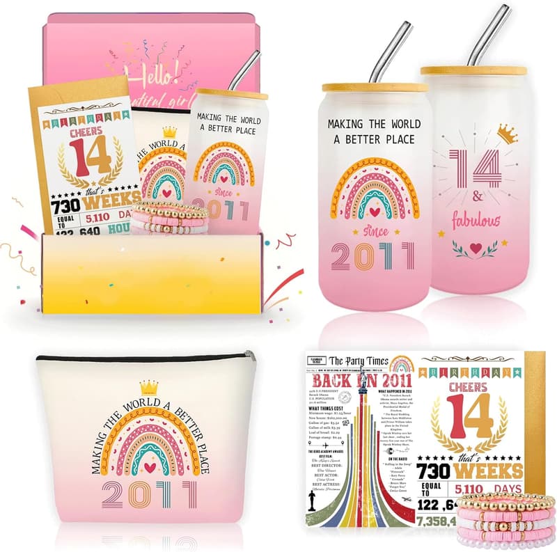 Trendy 14th Birthday Gift Set for Teen Girls