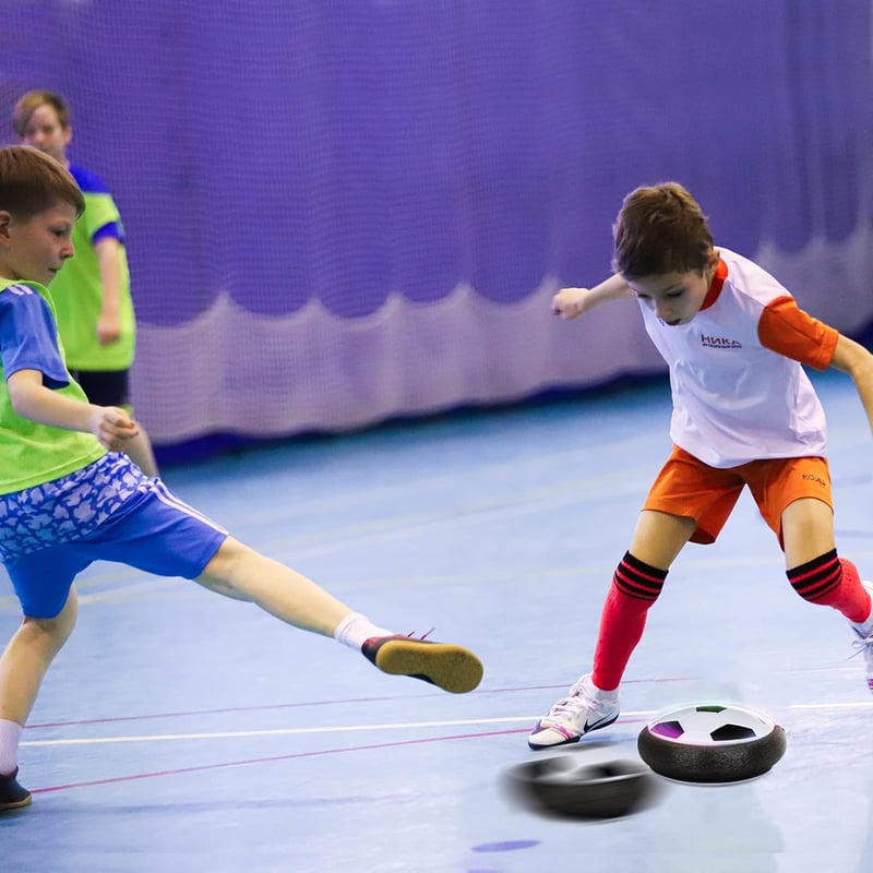 Indoor Hover Soccer Ball Set for Kids with LED Goals