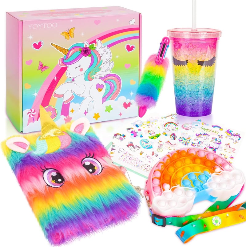 Unicorn Birthday Gift Set for Girls with Plush Toy & Accessories