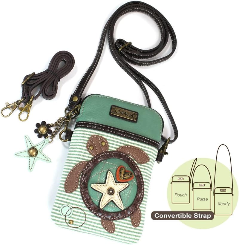 Women's Multicolor PU Leather Cell Phone Crossbody Purse