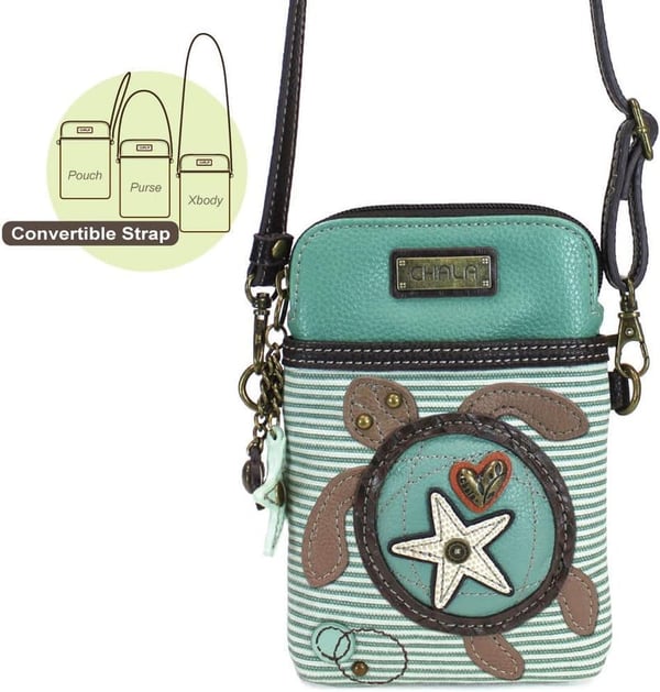 Women's Multicolor PU Leather Cell Phone Crossbody Purse