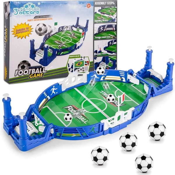 Mini Tabletop Soccer Game Set for Family Nights & Kids