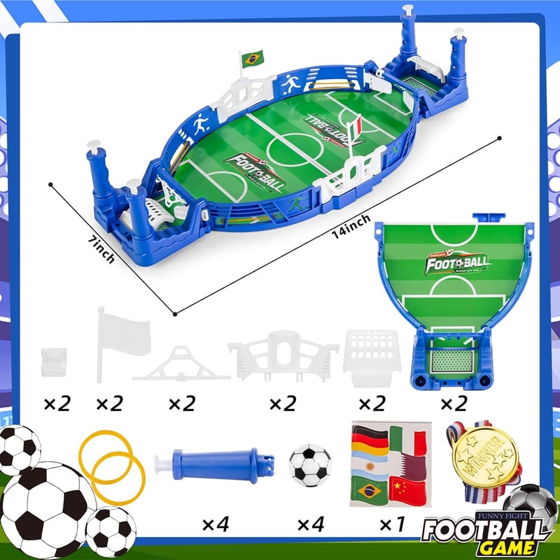 Mini Tabletop Soccer Game Set for Family Nights & Kids