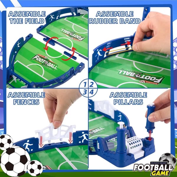 Mini Tabletop Soccer Game Set for Family Nights & Kids