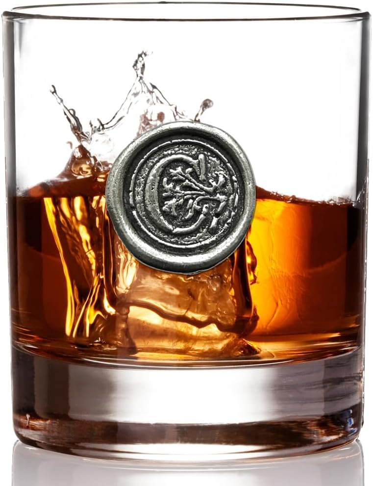 Personalized Monogrammed Whiskey Rocks Glass for Men