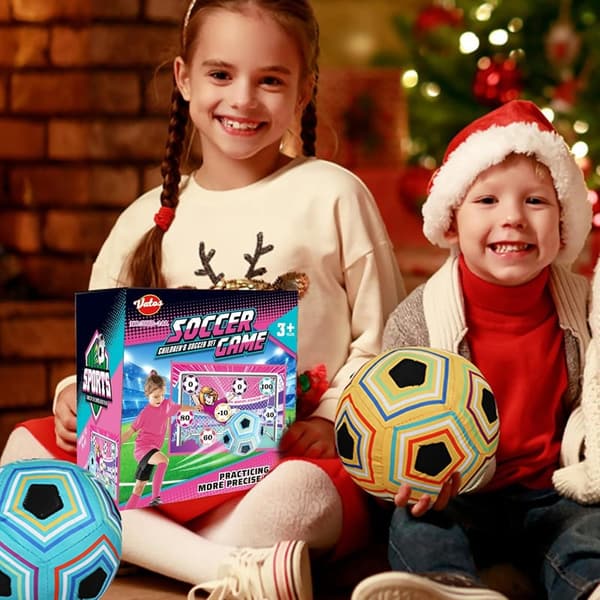 Kids' Indoor/Outdoor Soccer Ball Game Set with 2 Balls & Target