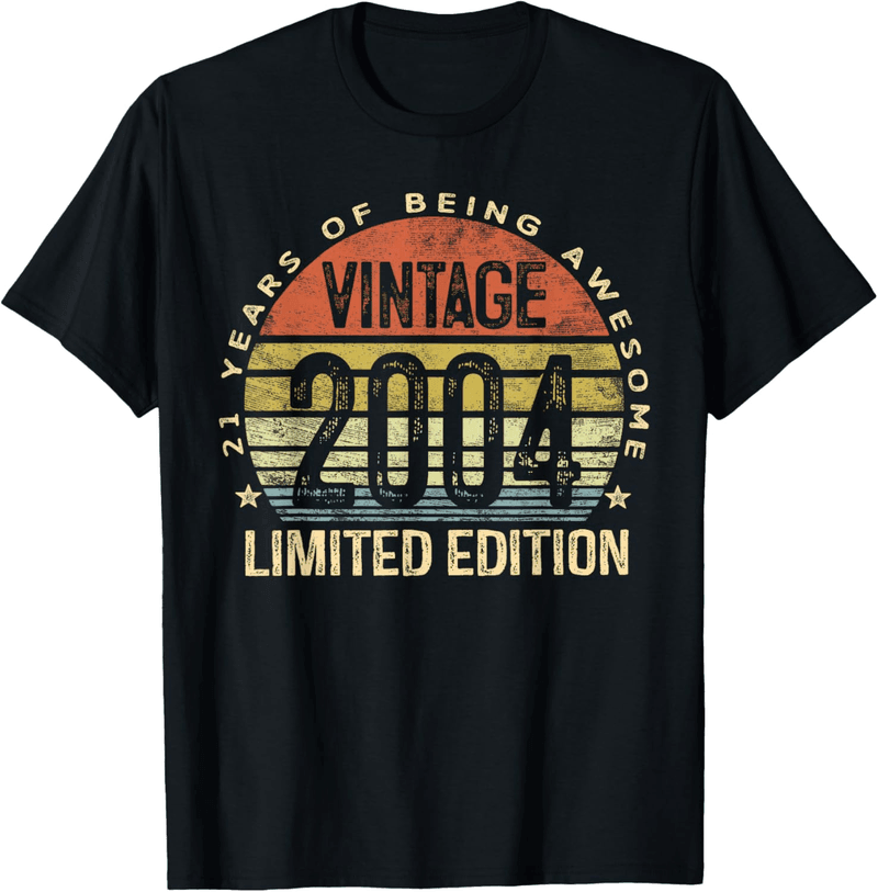 21st Birthday Vintage 2004 Limited Edition T-Shirt