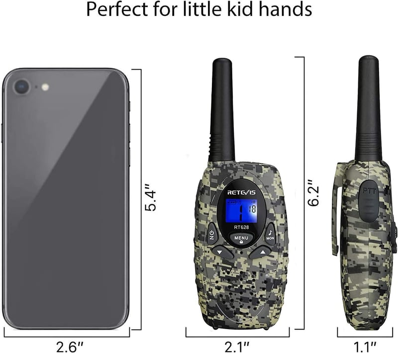 Kids Walkie Talkies for Outdoor Adventures - Camo (2 Pack)