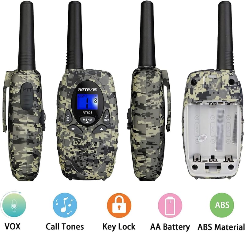 Kids Walkie Talkies for Outdoor Adventures - Camo (2 Pack)