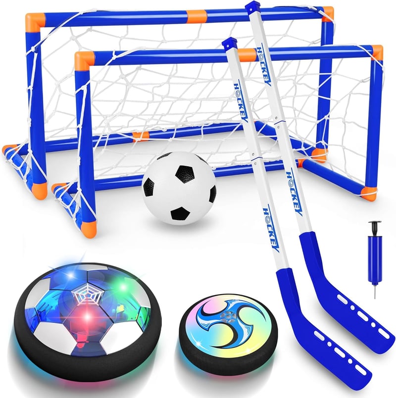 3-in-1 Rechargeable Hover Hockey & Soccer Set for Kids