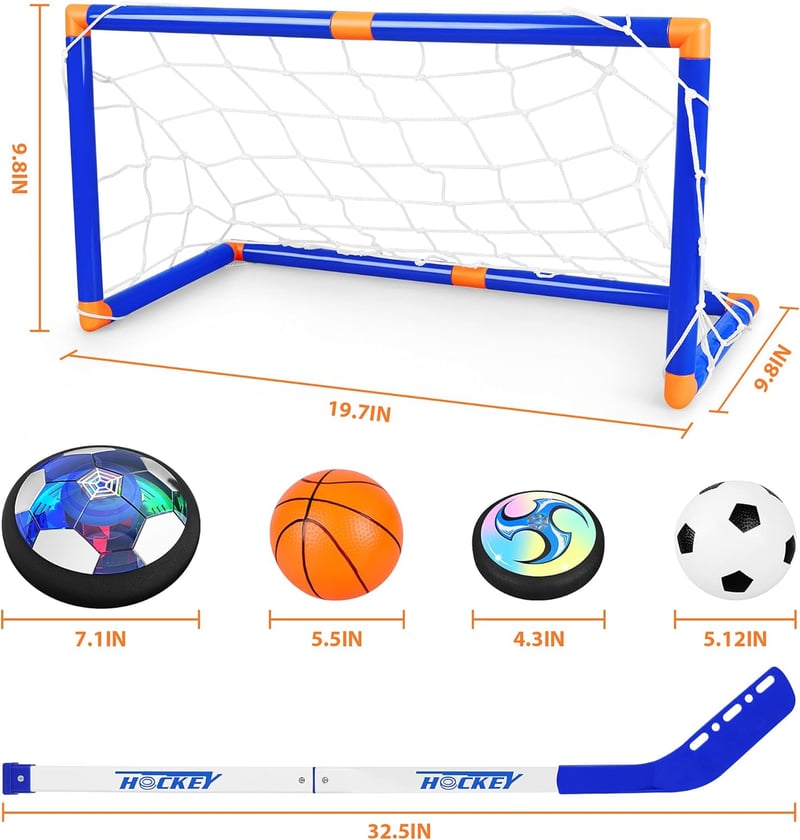 3-in-1 Rechargeable Hover Hockey & Soccer Set for Kids