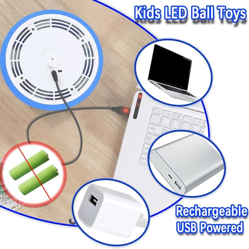 LED Light Hover Soccer Ball for Kids - Indoor/Outdoor Game (Ages 3-9)